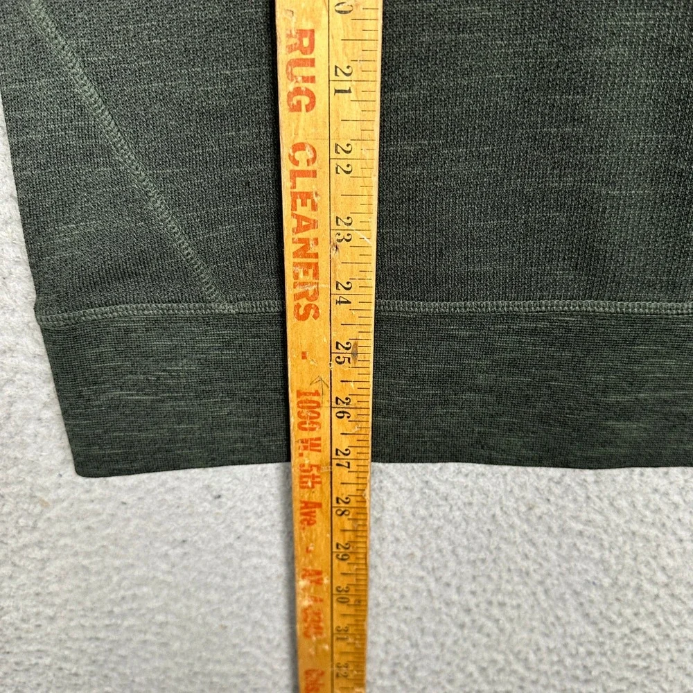 Good Man Brand Sweater Mens Medium Thermal Green Waffle Knit Crew Neck Pullover